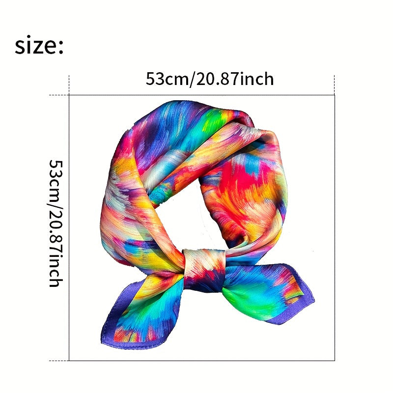 【100% Silk】Elegant Colourful Scarf