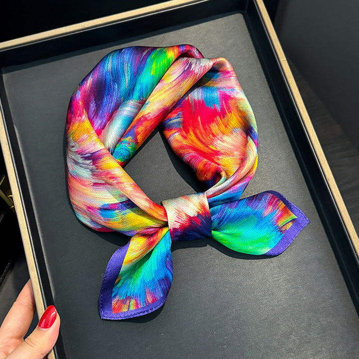 【100% Silk】Elegant Colourful Scarf