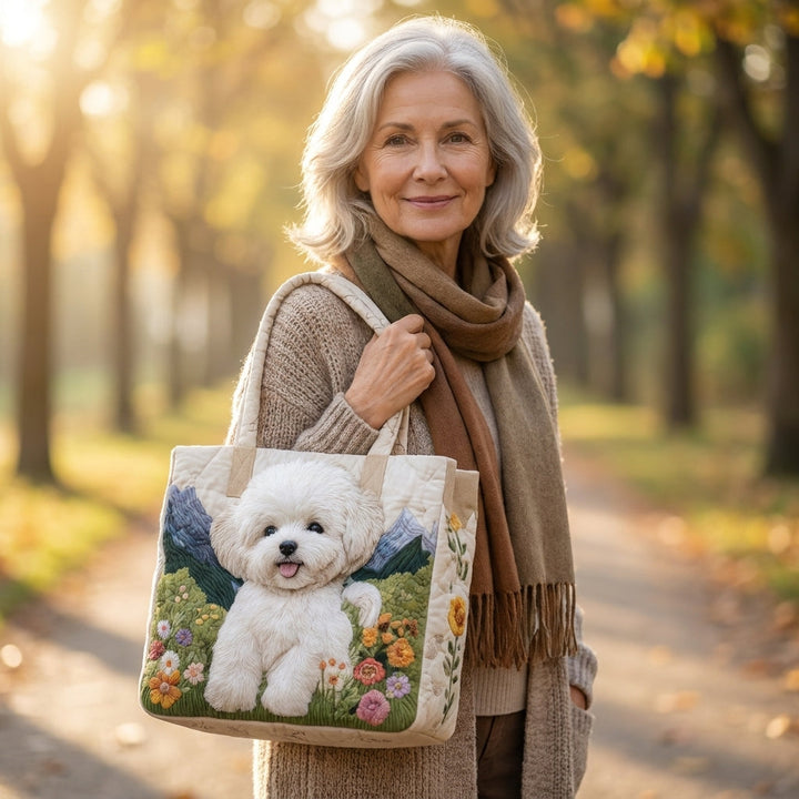 Sac Matelassé Artisanal - Chien Enchanté