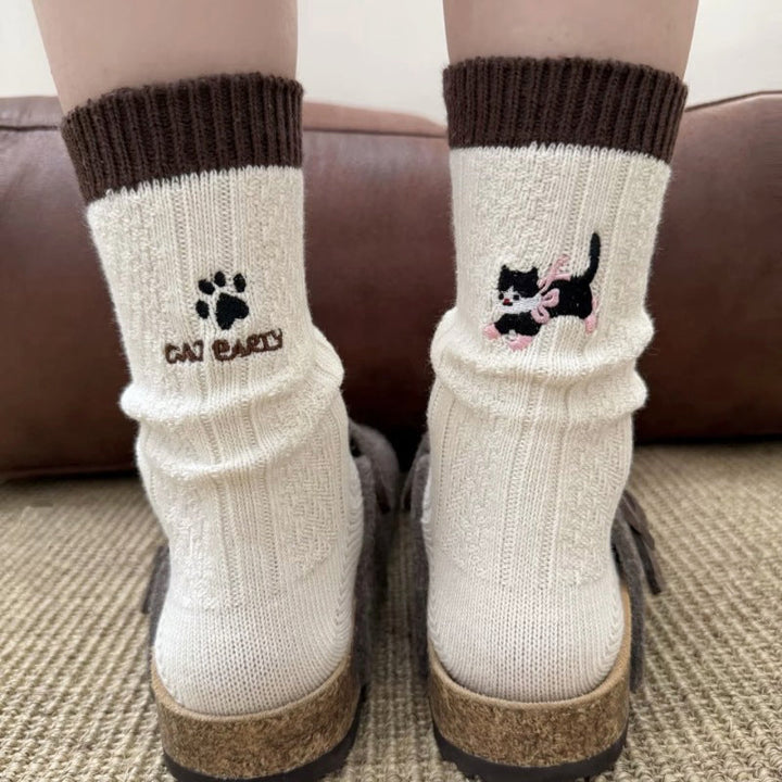Casual Cat Pattern Socks