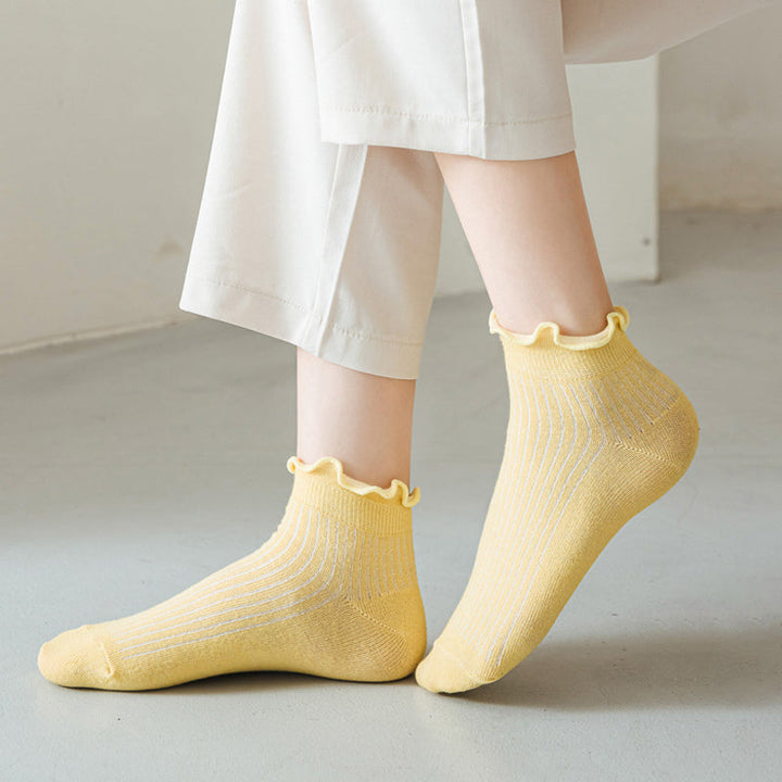 Solid Colour Casual Socks