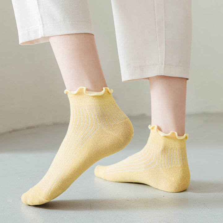 Solid Colour Casual Socks