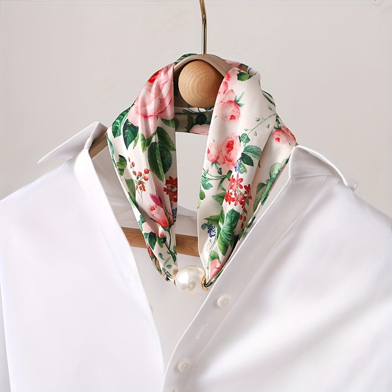 Vintage Floral Print Scarf