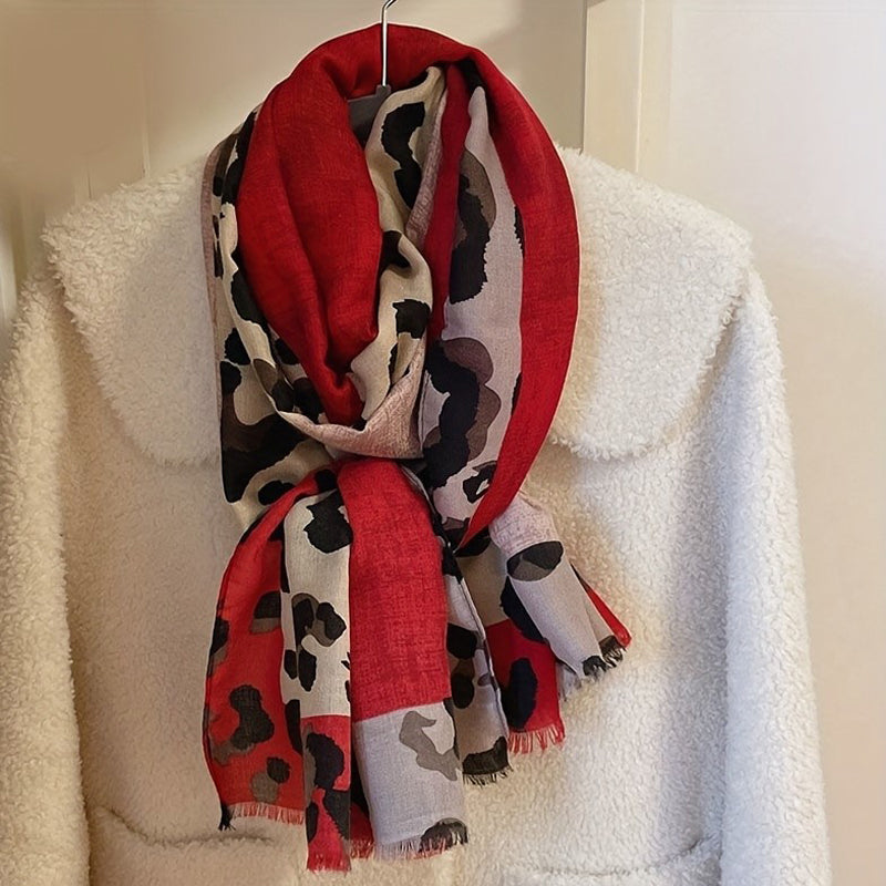 Casual Leopard Print Scarf