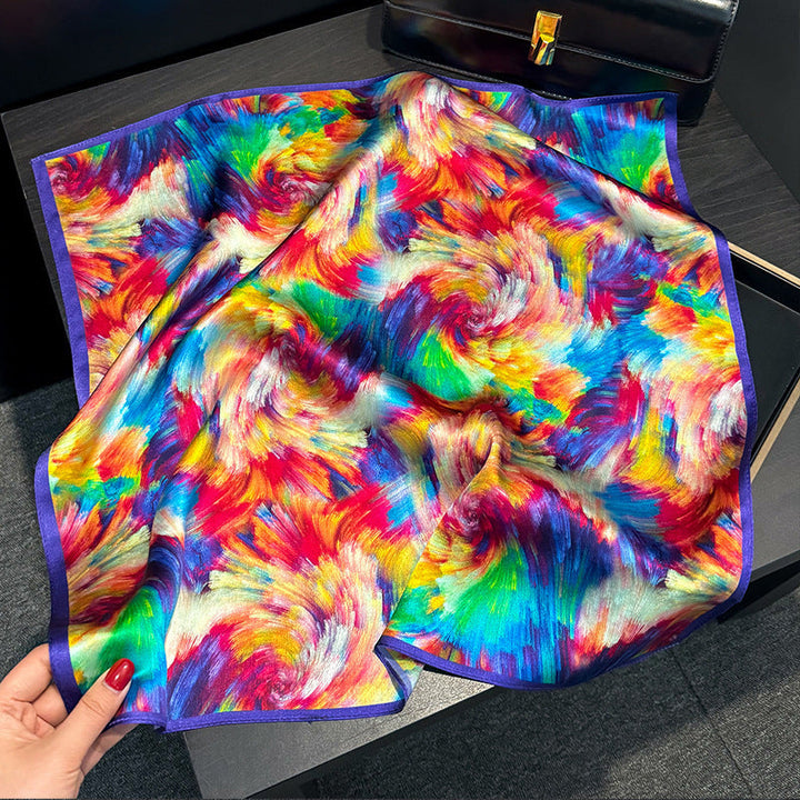【100% Silk】Elegant Colourful Scarf