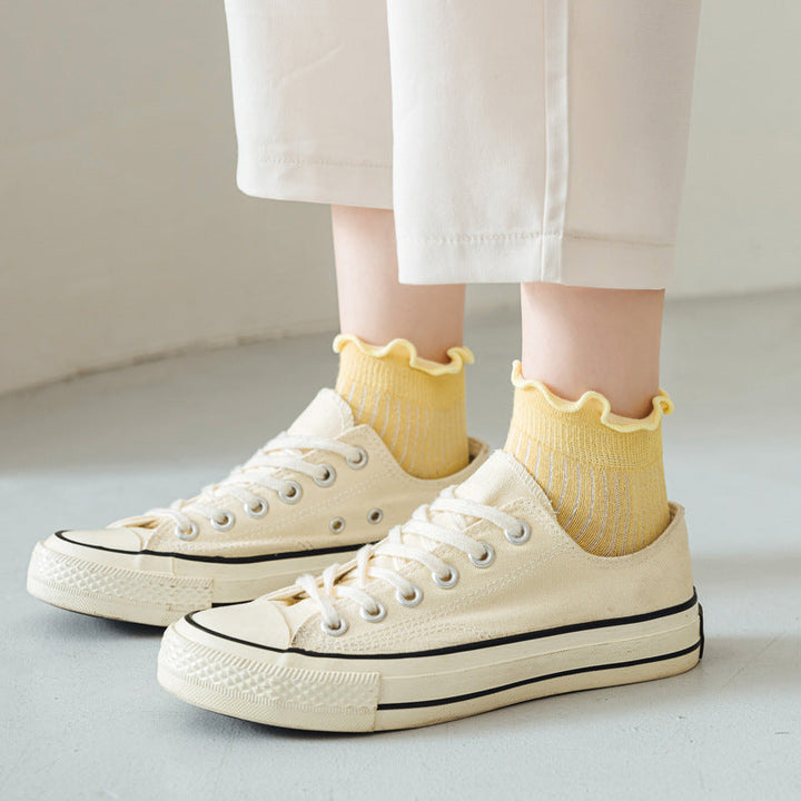 Solid Colour Casual Socks