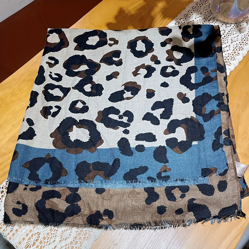 Casual Leopard Print Scarf