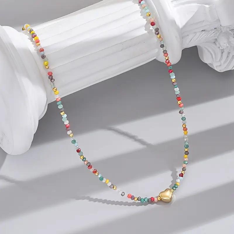 Heart-Shaped Beaded Necklace
