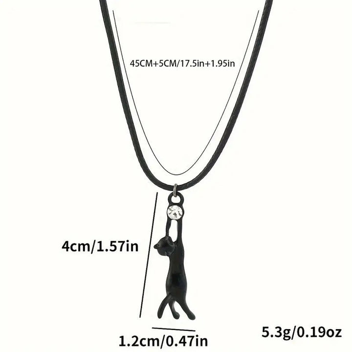 Vintage Cat Pendant Necklace