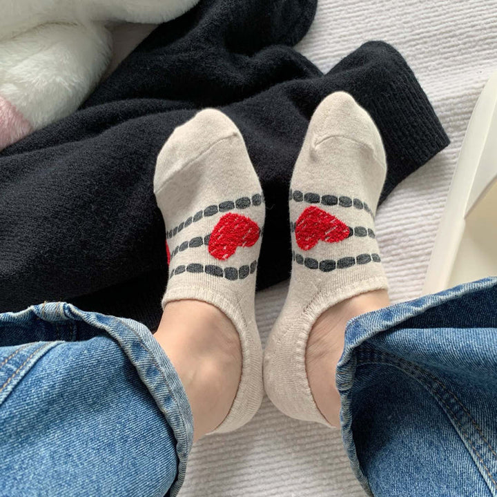 Casual Heart Pattern Socks