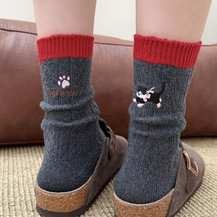 Casual Cat Pattern Socks