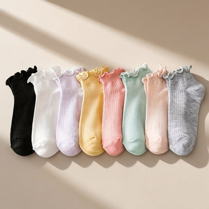 Solid Colour Casual Socks