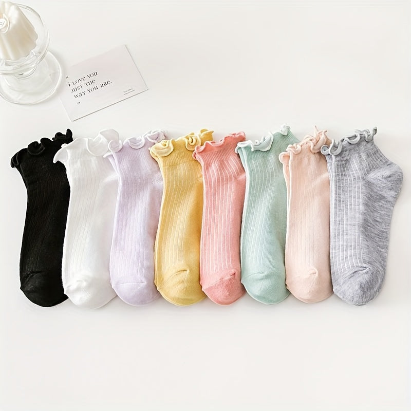 Solid Colour Casual Socks