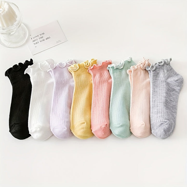 Solid Colour Casual Socks