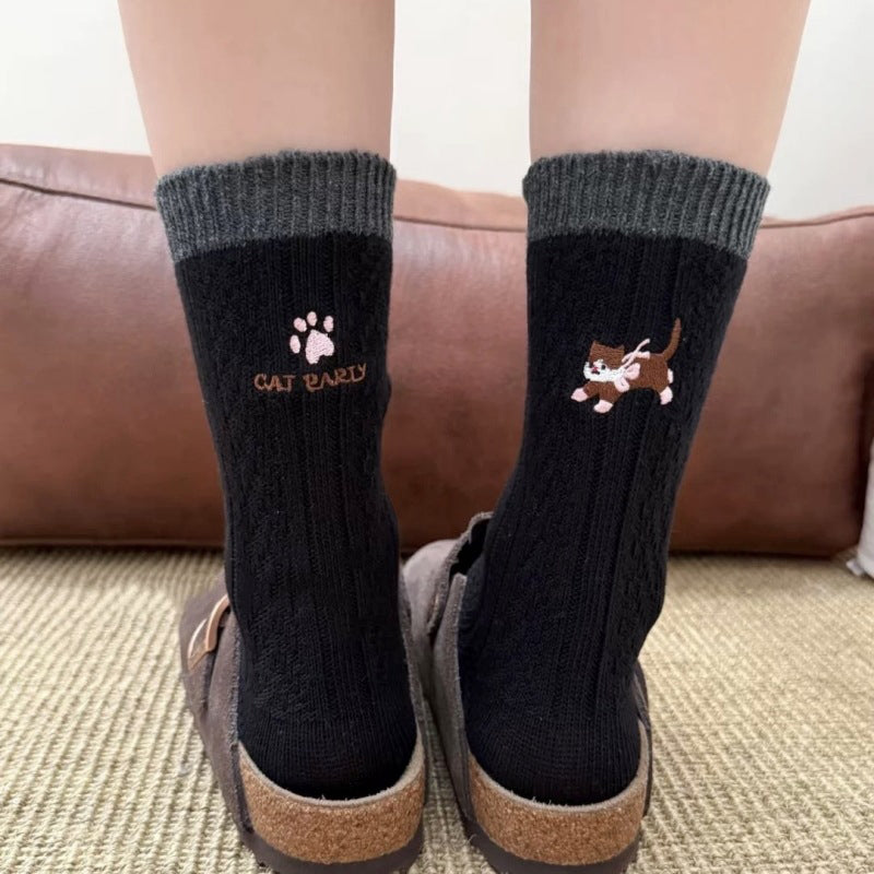Casual Cat Pattern Socks