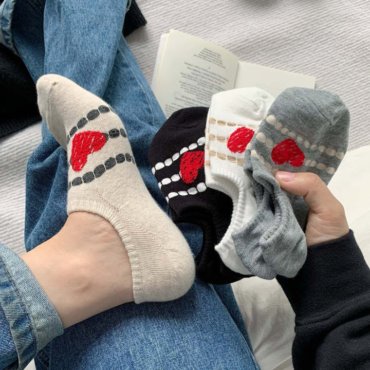 Casual Heart Pattern Socks