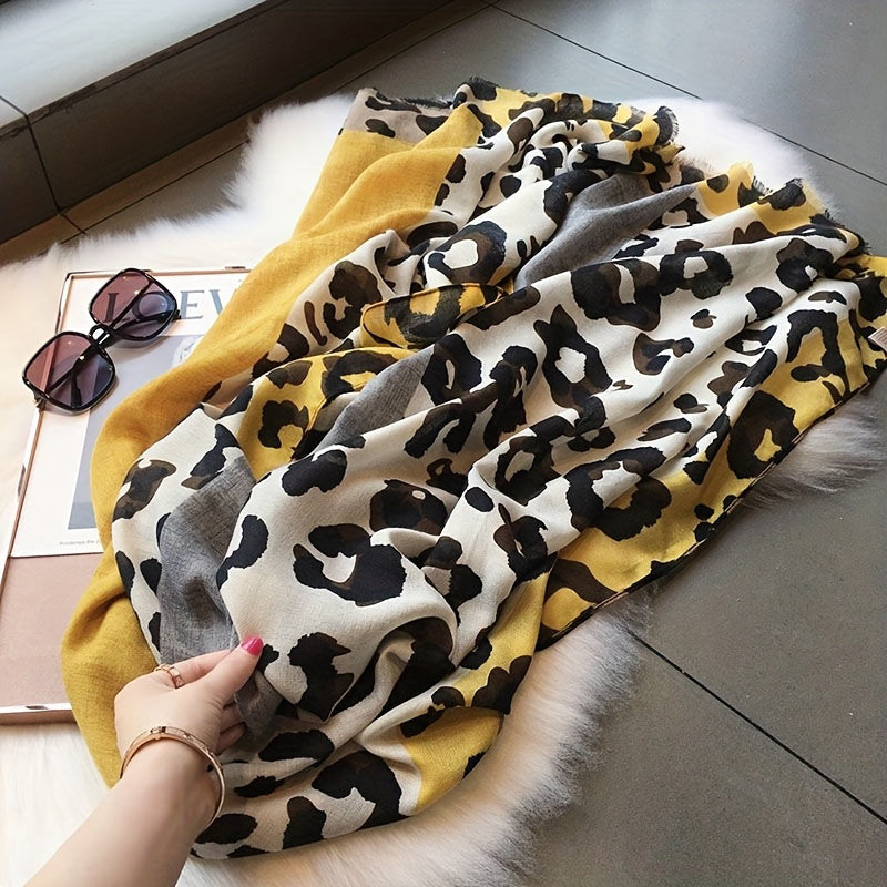 Casual Leopard Print Scarf