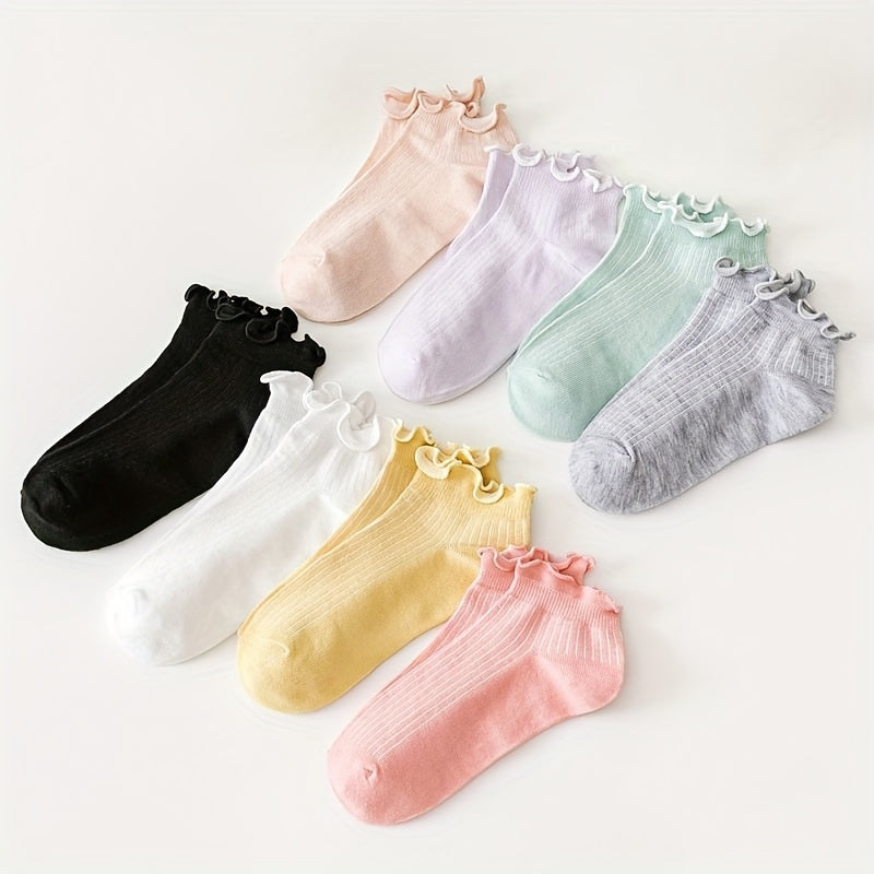 Solid Colour Casual Socks