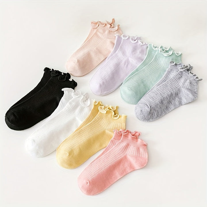 Solid Colour Casual Socks
