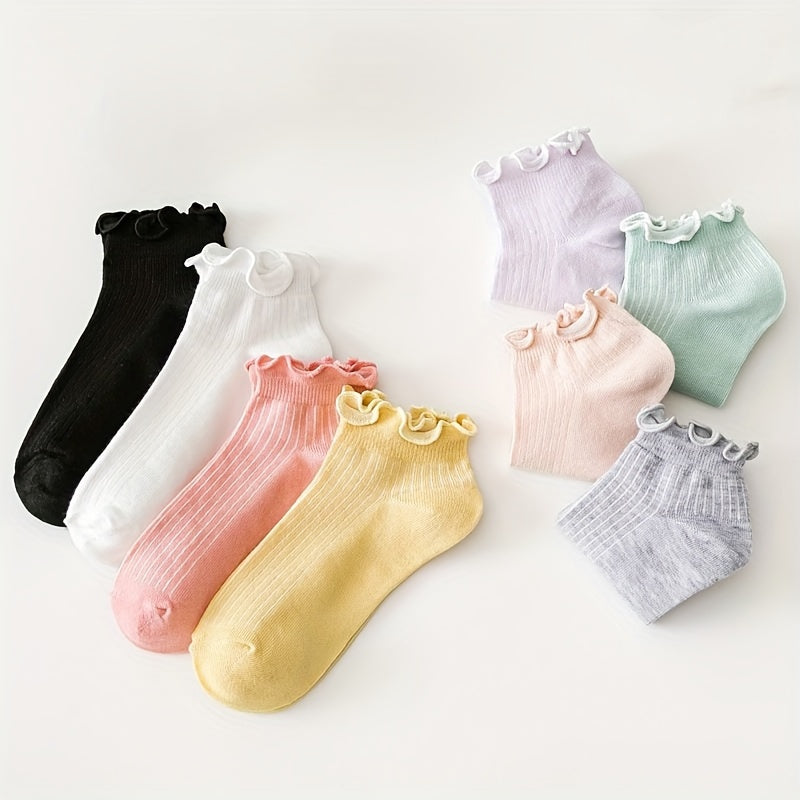 Solid Colour Casual Socks