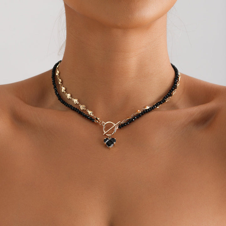 Vintage Beaded Pendant Necklace
