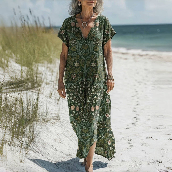 Vintage Floral Print Dress