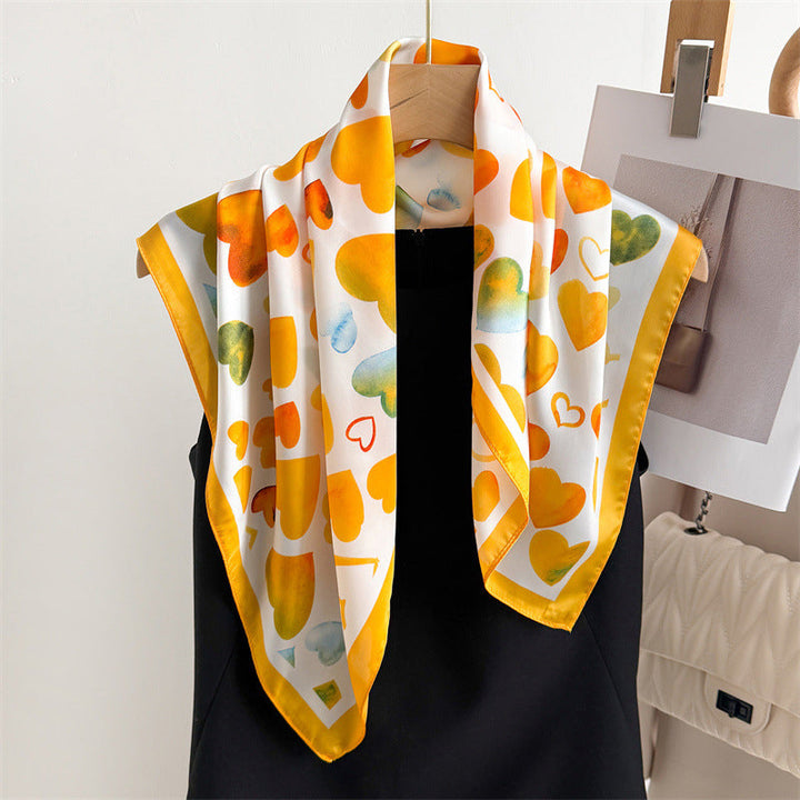 Casual Heart Print Scarf