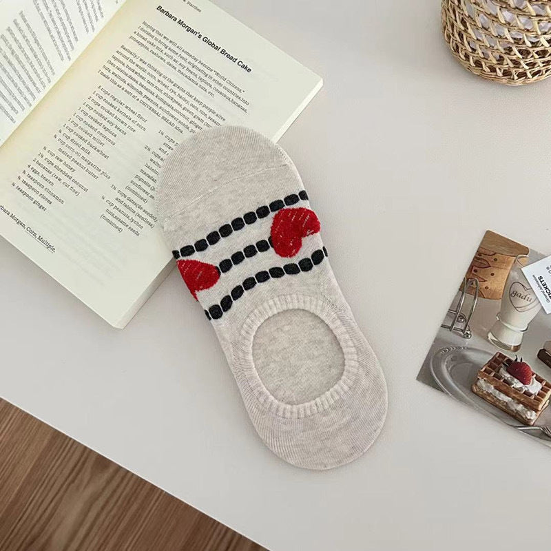 Casual Heart Pattern Socks