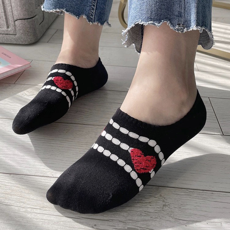 Casual Heart Pattern Socks