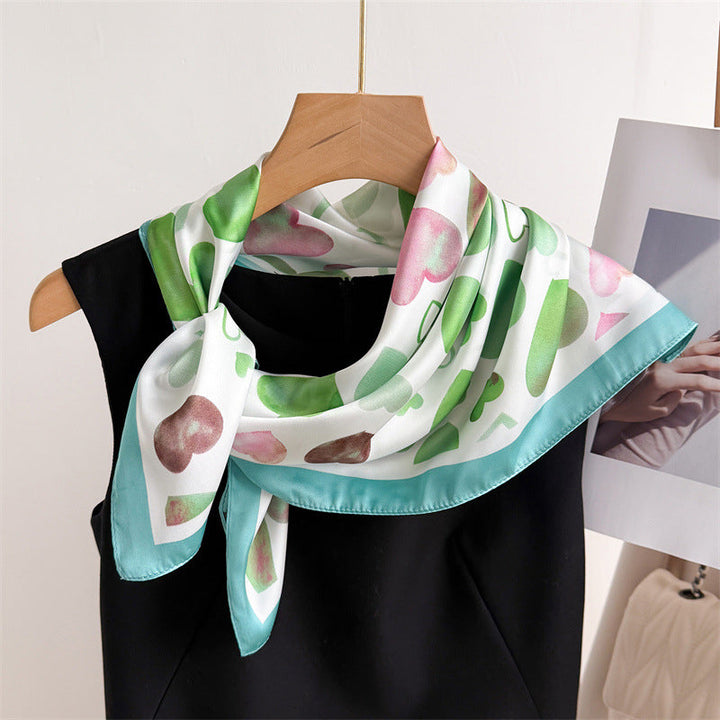 Casual Heart Print Scarf