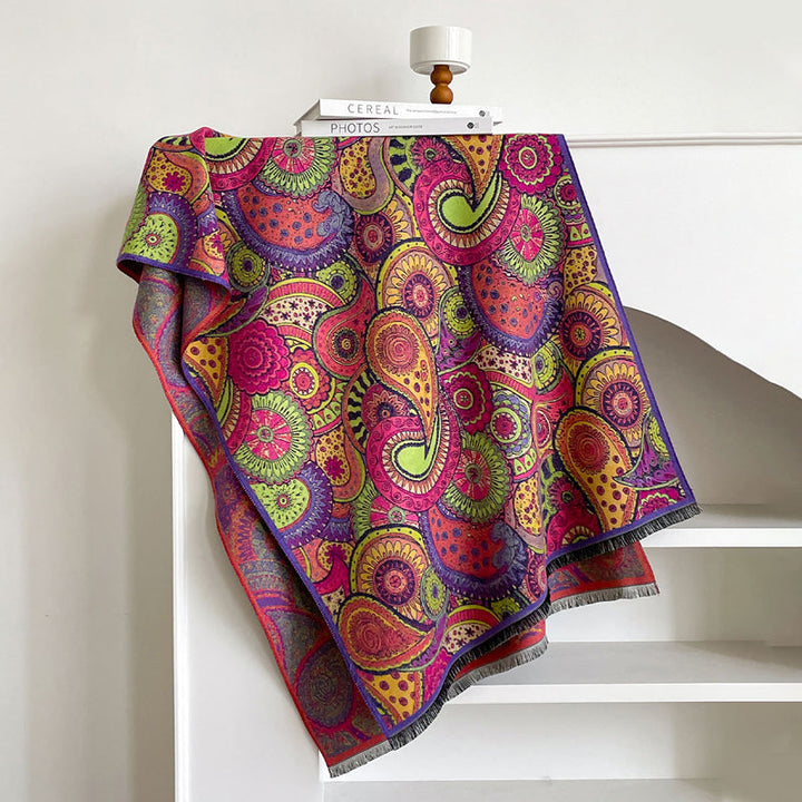 Vintage Abstract Print Scarf