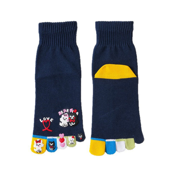 Cartoon Five-Toe Socks