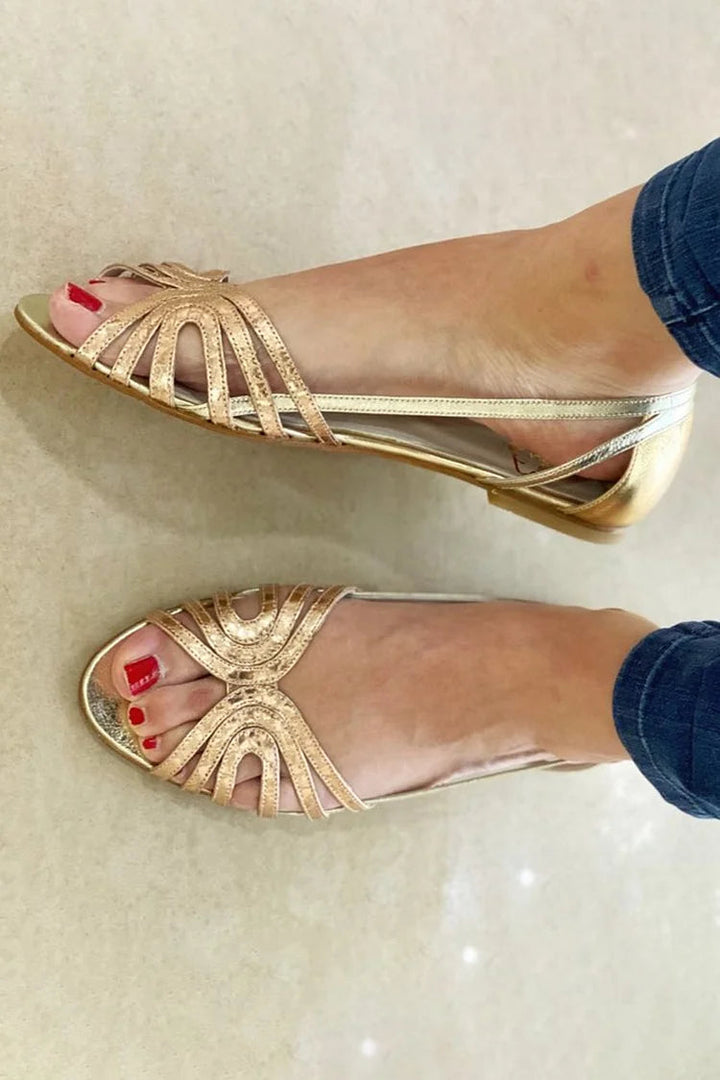 Éléonore | Sandales Dorées Lumière d&