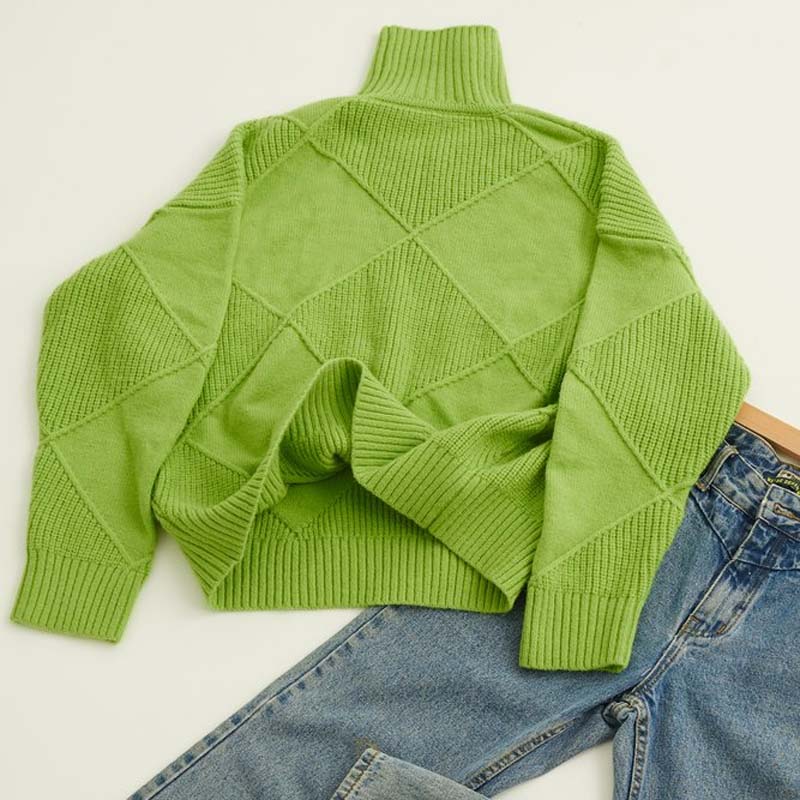 Casual Solid Colour Knit Sweater