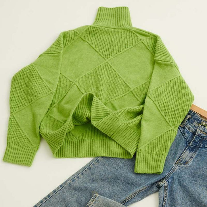 Casual Solid Colour Knit Sweater