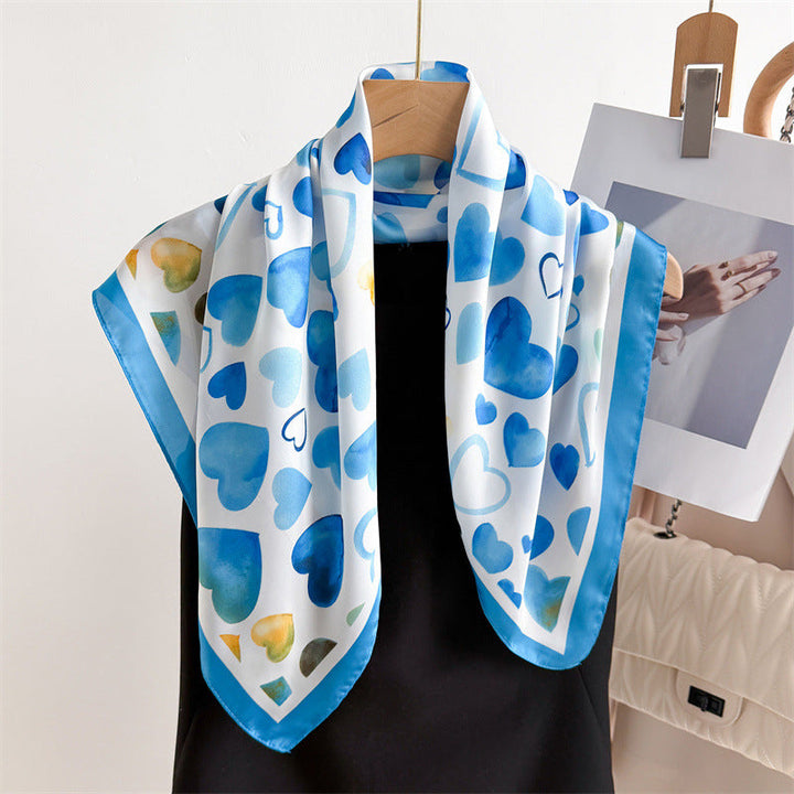 Casual Heart Print Scarf