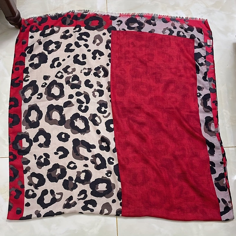 Casual Leopard Print Scarf