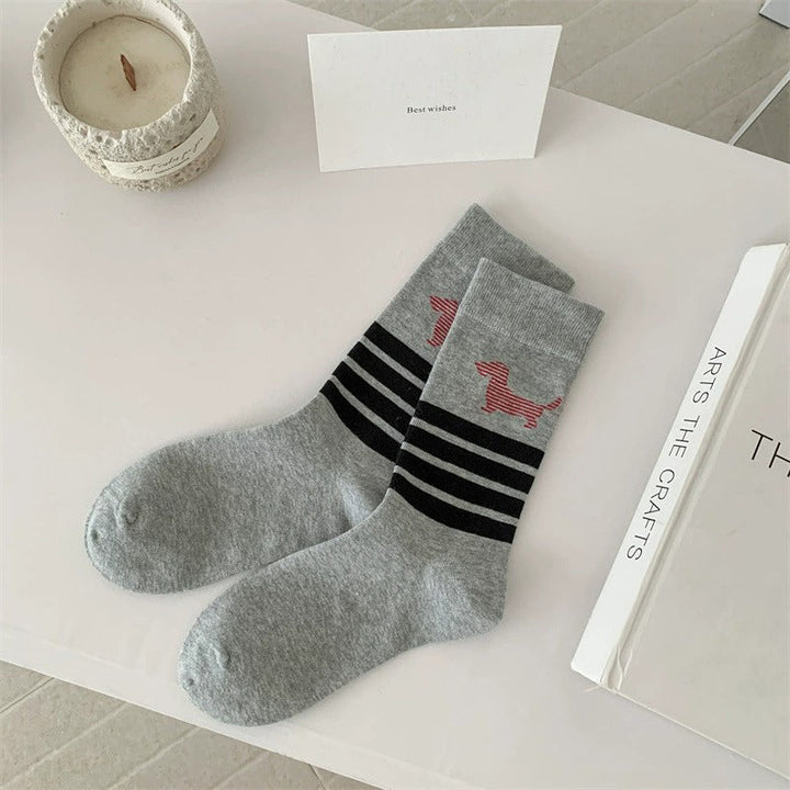 Casual Puppy Print Socks