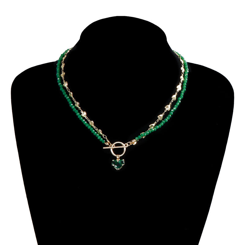Vintage Beaded Pendant Necklace