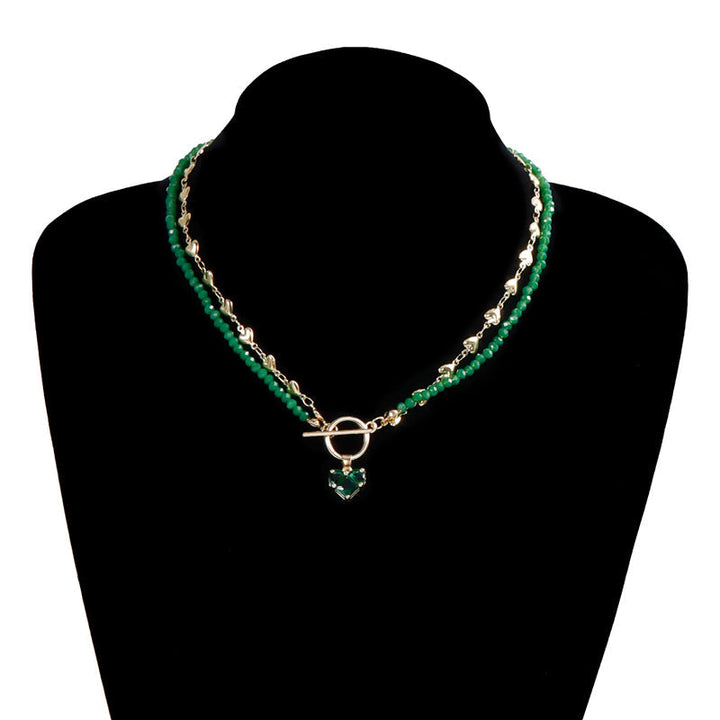 Vintage Beaded Pendant Necklace