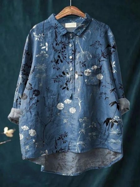 Lila - Blouse Florale Élégante