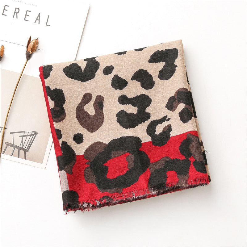 Casual Leopard Print Scarf