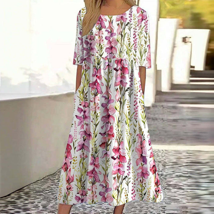 Casual Floral Print Dress