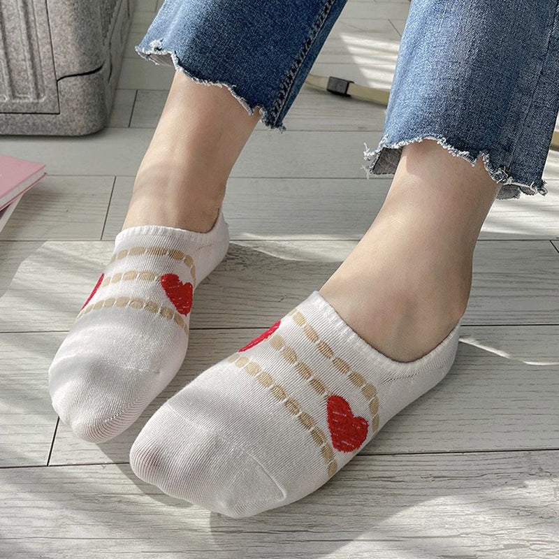 Casual Heart Pattern Socks