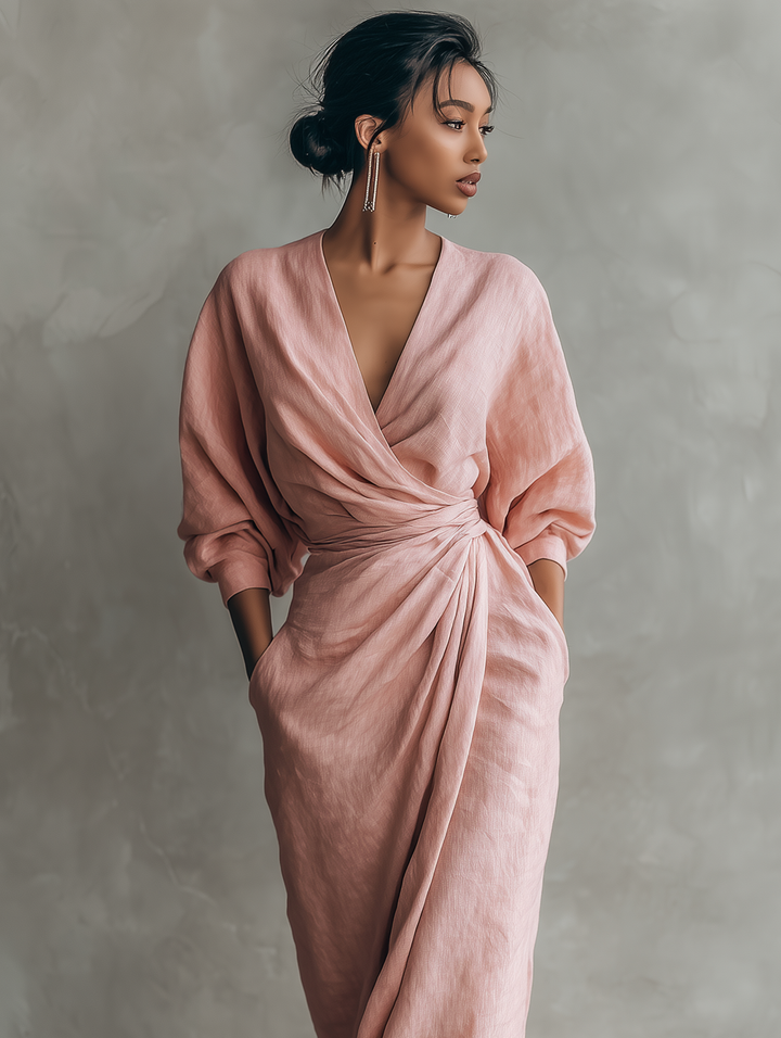 Lina - Élégante Robe Maxi en Lin