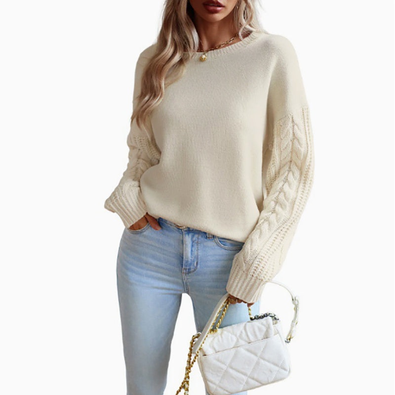 Casual Solid Colour Knit Sweater