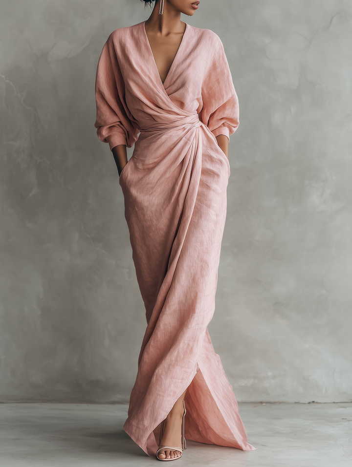 Lina - Élégante Robe Maxi en Lin