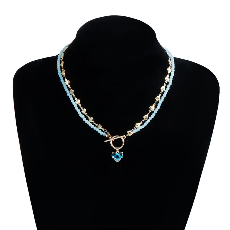 Vintage Beaded Pendant Necklace