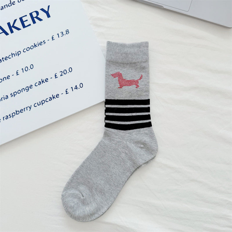 Casual Puppy Print Socks