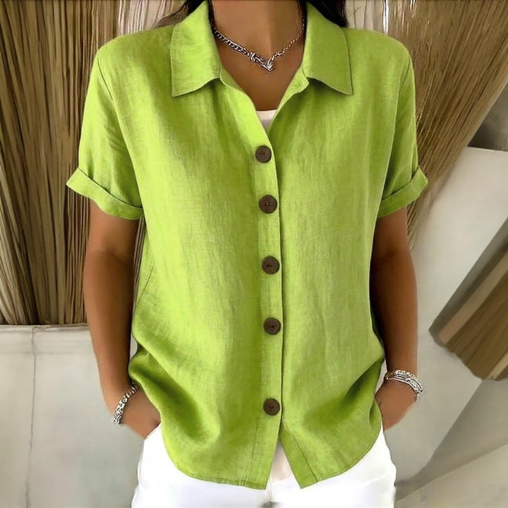 Casual Solid Colour Blouse